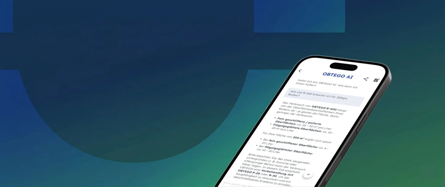 OBTEGO AI assistant answering a product quantity question